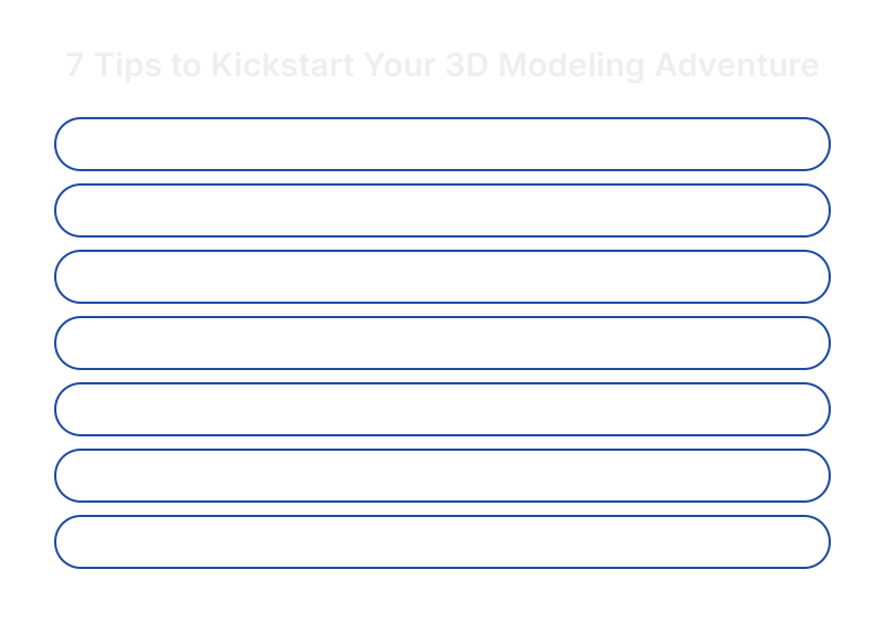 7 tips to learn 3d modelling