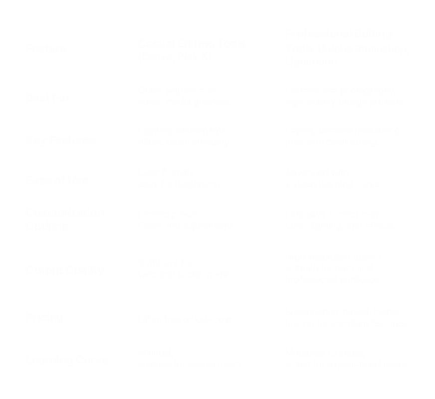 basic vs professional software